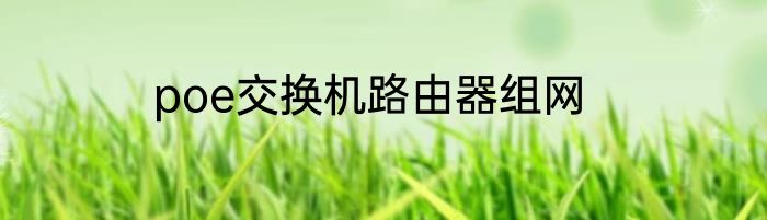 poe交换机路由器组网
