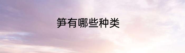 笋有哪些种类