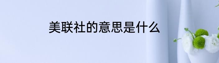 美联社的意思是什么