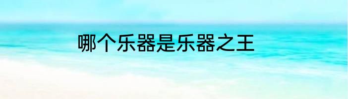 哪个乐器是乐器之王