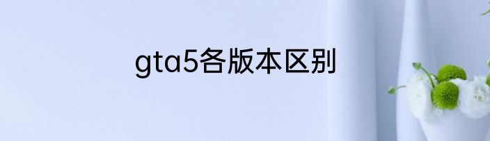 gta5各版本区别