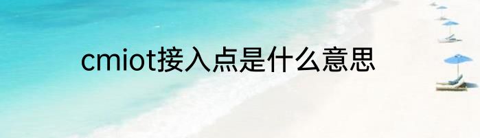 cmiot接入点是什么意思