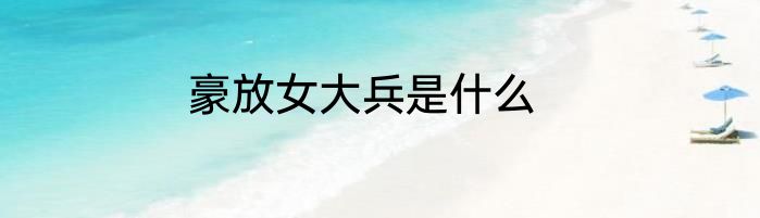 豪放女大兵是什么
