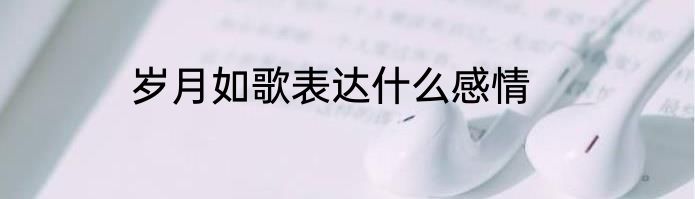 岁月如歌表达什么感情