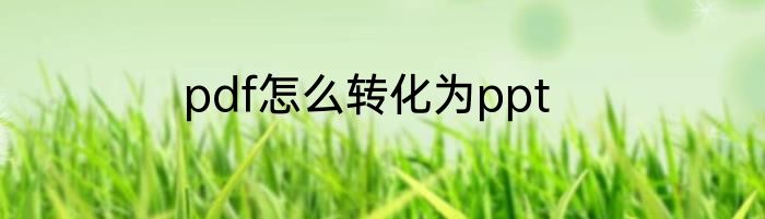 pdf怎么转化为ppt