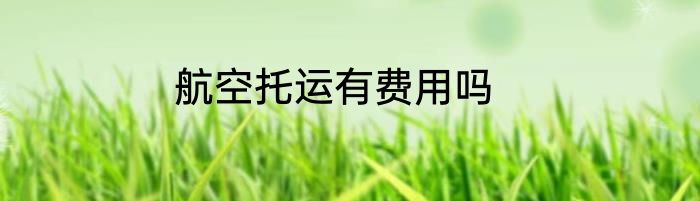 航空托运有费用吗
