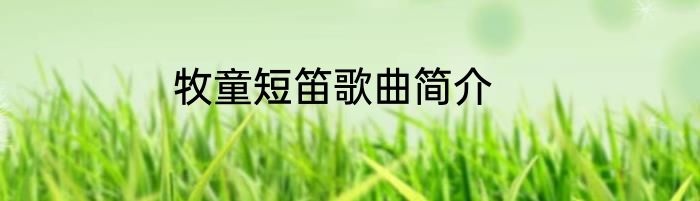 牧童短笛歌曲简介