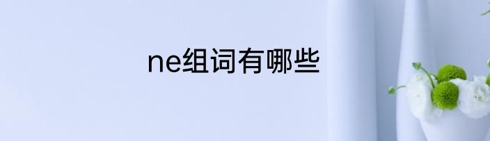 ne组词有哪些