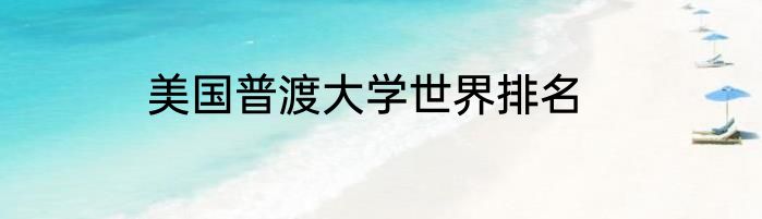 美国普渡大学世界排名