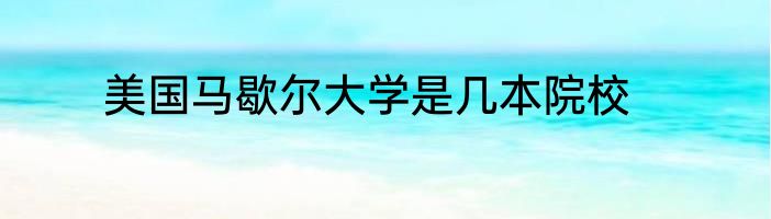 美国马歇尔大学是几本院校