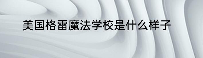 美国格雷魔法学校是什么样子