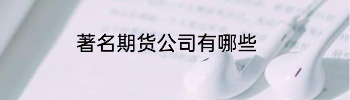 著名期货公司有哪些