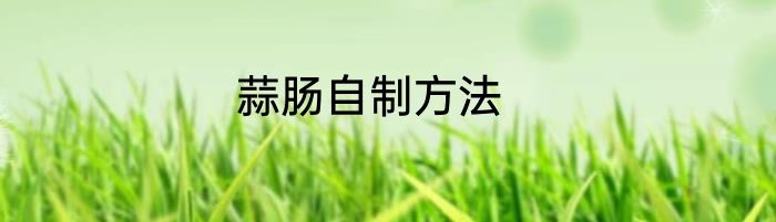 蒜肠自制方法