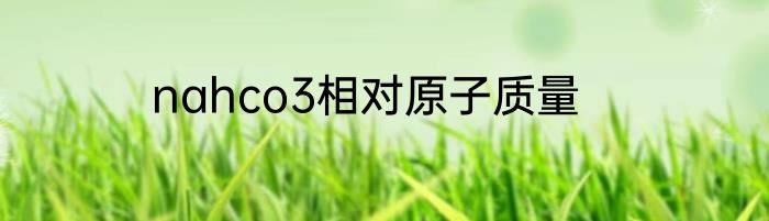 nahco3相对原子质量