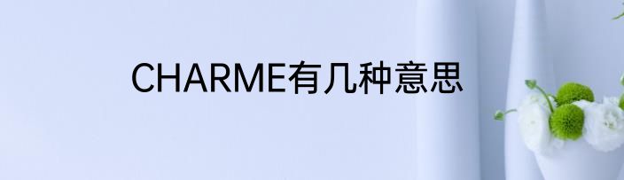 CHARME有几种意思