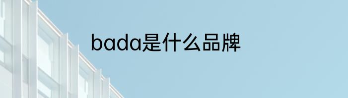 bada是什么品牌