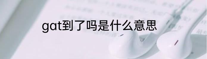 gat到了吗是什么意思