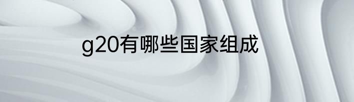 g20有哪些国家组成