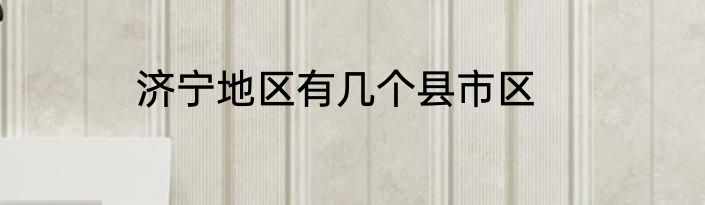 济宁地区有几个县市区