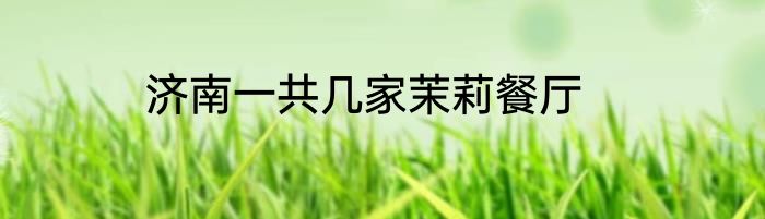济南一共几家茉莉餐厅