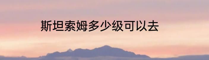 斯坦索姆多少级可以去