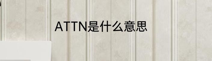 ATTN是什么意思