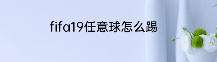 fifa19任意球怎么踢