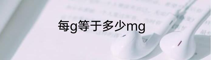 每g等于多少mg