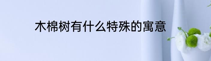 木棉树有什么特殊的寓意