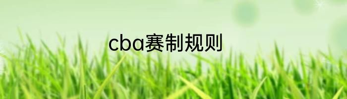 cba赛制规则