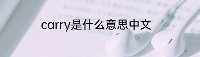 carry是什么意思中文