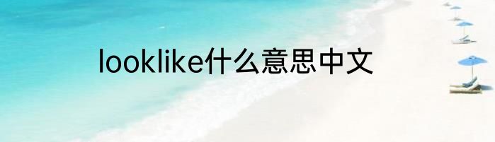 looklike什么意思中文