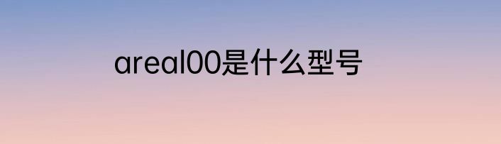 areal00是什么型号