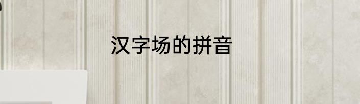 汉字场的拼音