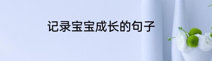 记录宝宝成长的句子