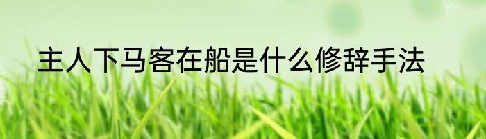 主人下马客在船是什么修辞手法