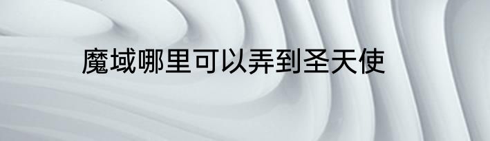 魔域哪里可以弄到圣天使