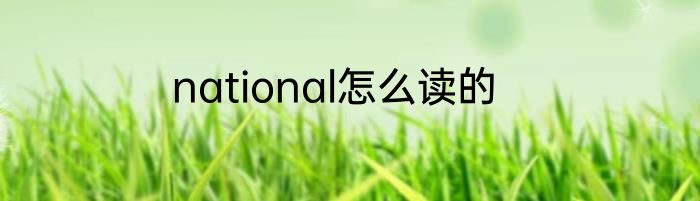 national怎么读的