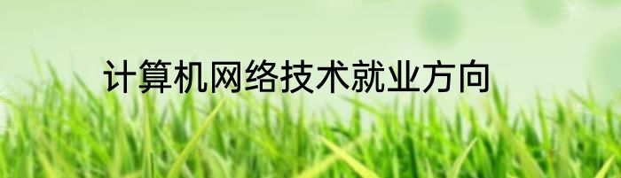 计算机网络技术就业方向