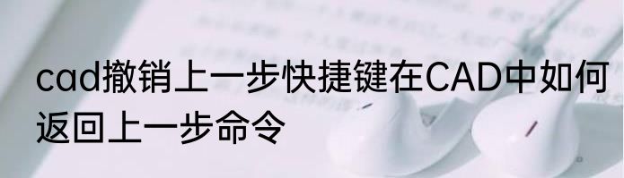 cad撤销上一步快捷键在CAD中如何返回上一步命令