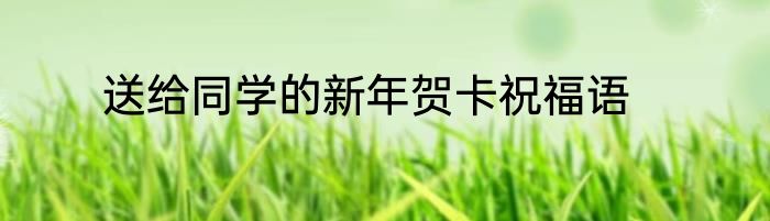 送给同学的新年贺卡祝福语