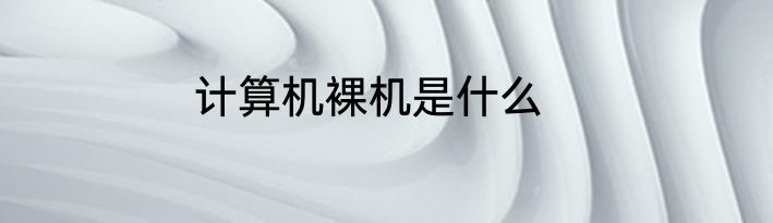 计算机裸机是什么