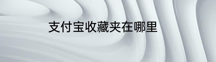 支付宝收藏夹在哪里