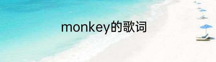 monkey的歌词