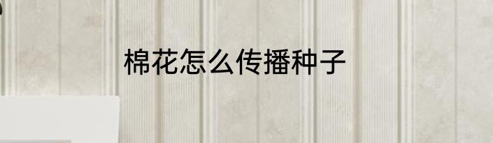 棉花怎么传播种子