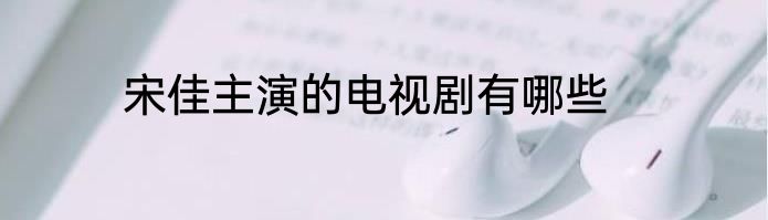 宋佳主演的电视剧有哪些