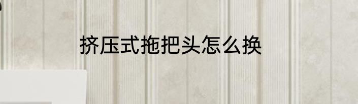 挤压式拖把头怎么换