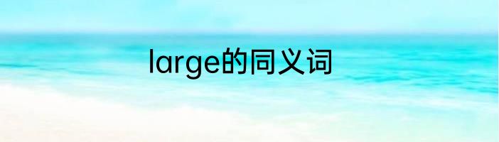 large的同义词