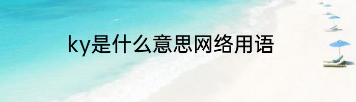 ky是什么意思网络用语