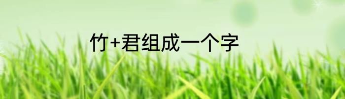 竹+君组成一个字